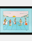 Hawaii Surf Art Print - Tropical Life - Art by Alimo