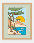 We’re out for our own fun Alimo art print in a natural wood frame