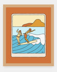 Weekend Coffee is the Best Alimo art print in a natural wood frame