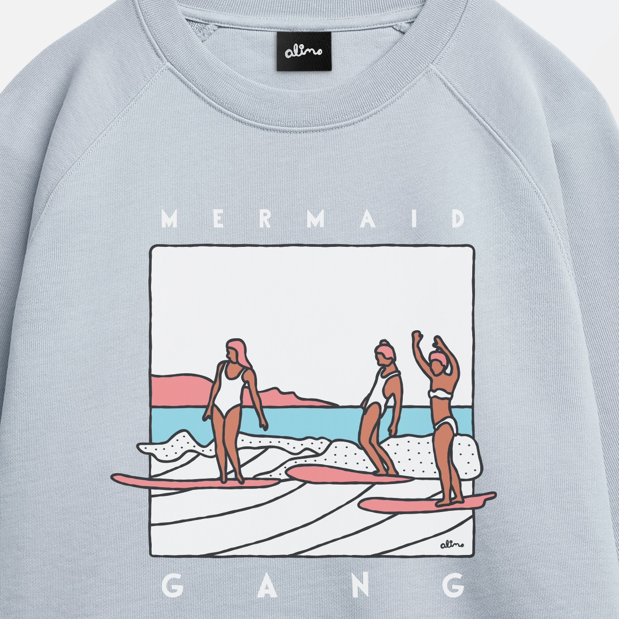 Mermaid Gang Organic French Terry Crew