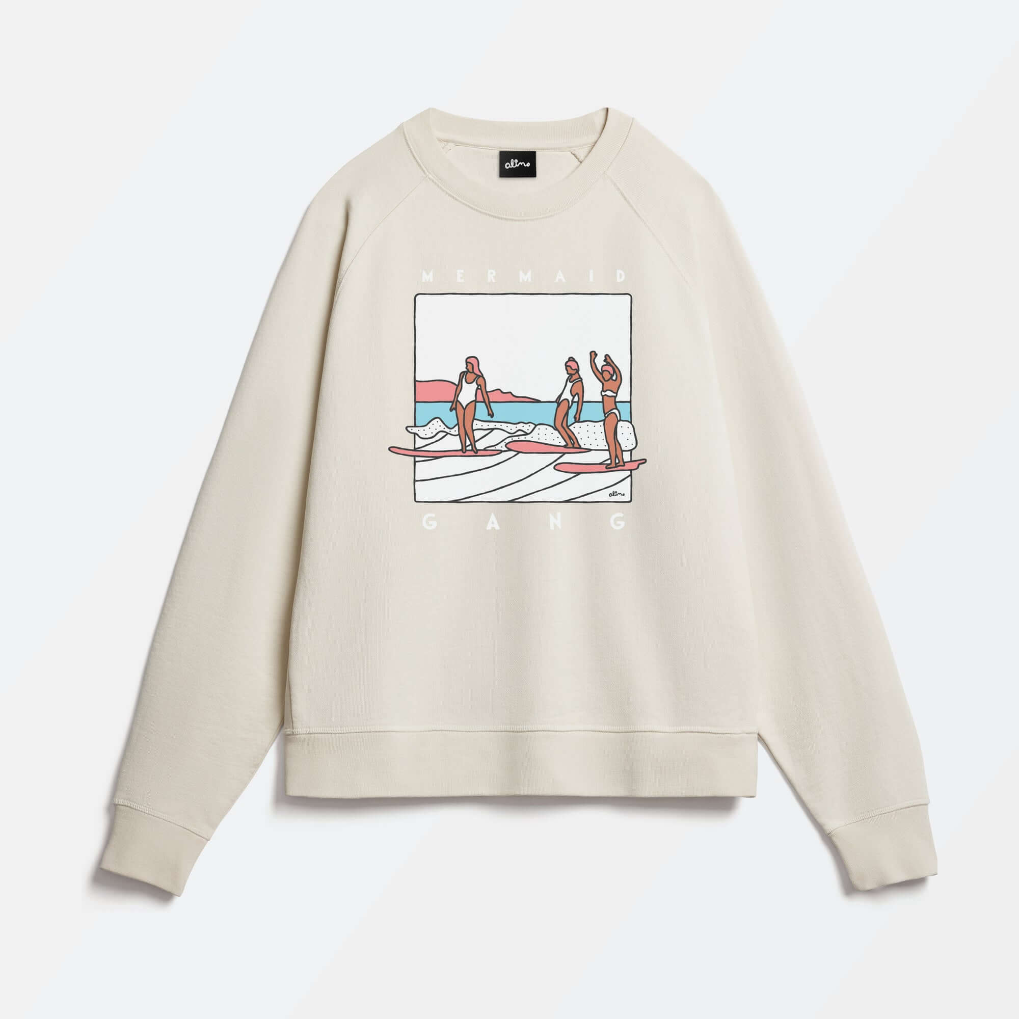 Mermaid Gang surfing sweatshirt by Alimo