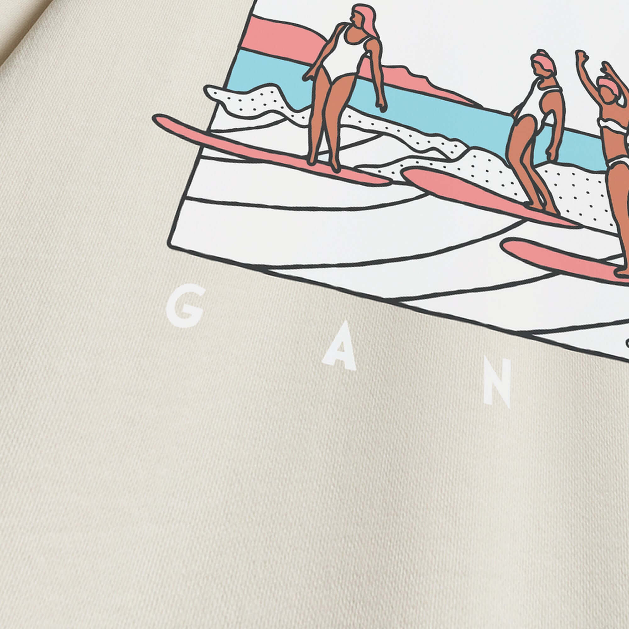 Alimo Mermaid Gang surfing graphic crewneck sweatshirt