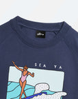 Surfing organic sweatshirt. Surfer girl