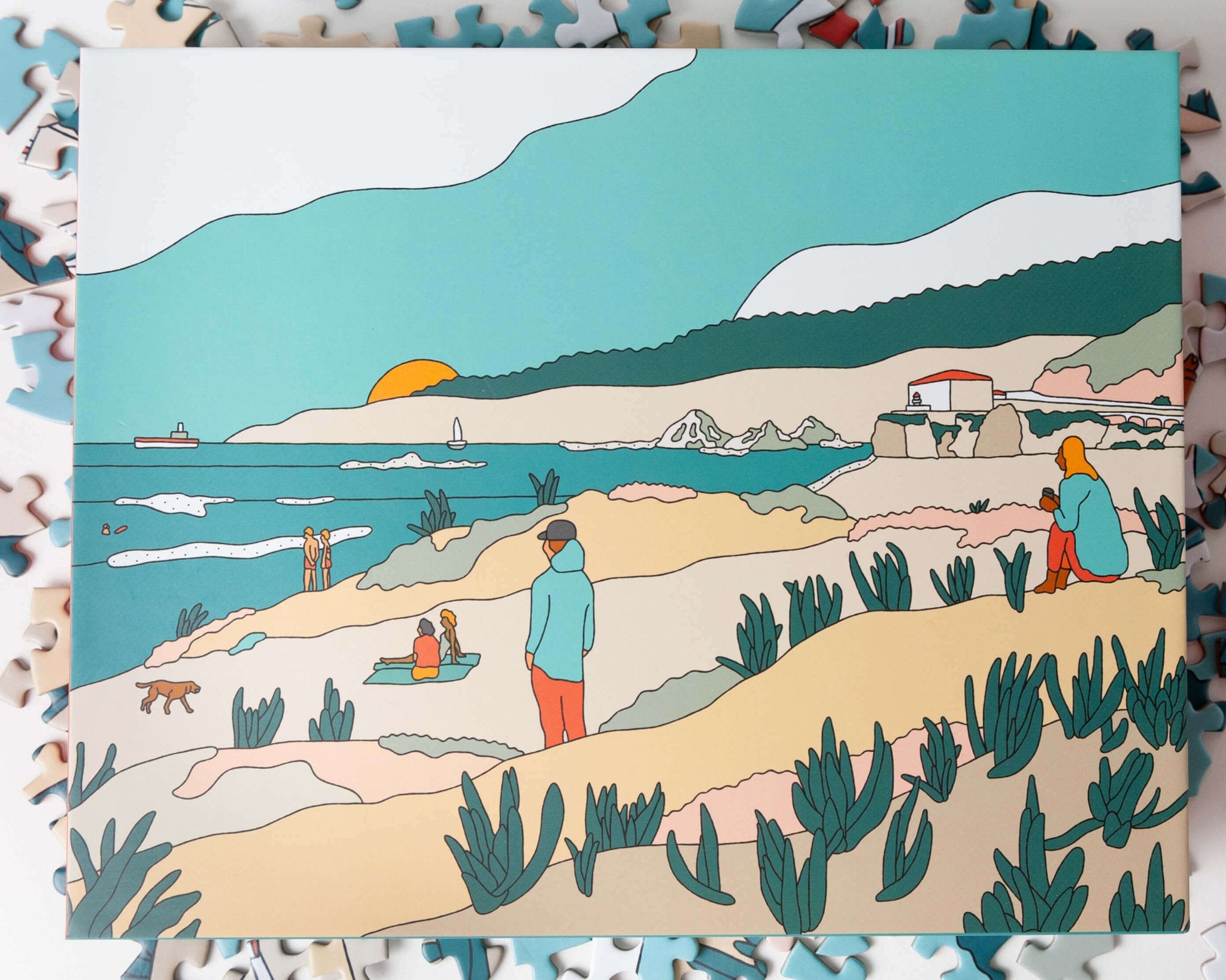 Beach Day Puzzle by Alimo | 500-Piece Surf Art Jigsaw
