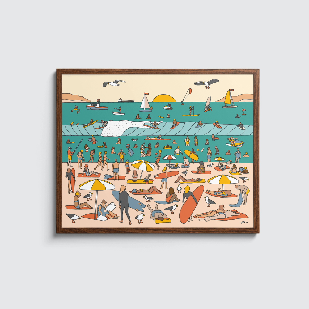 Opening Day - Surf print by Alimo