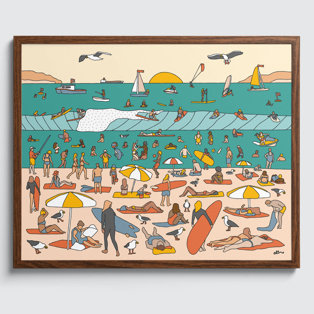 Opening Day - Surf print by Alimo