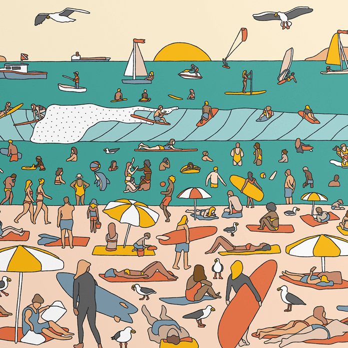 Opening Day - Surf print by Alimo